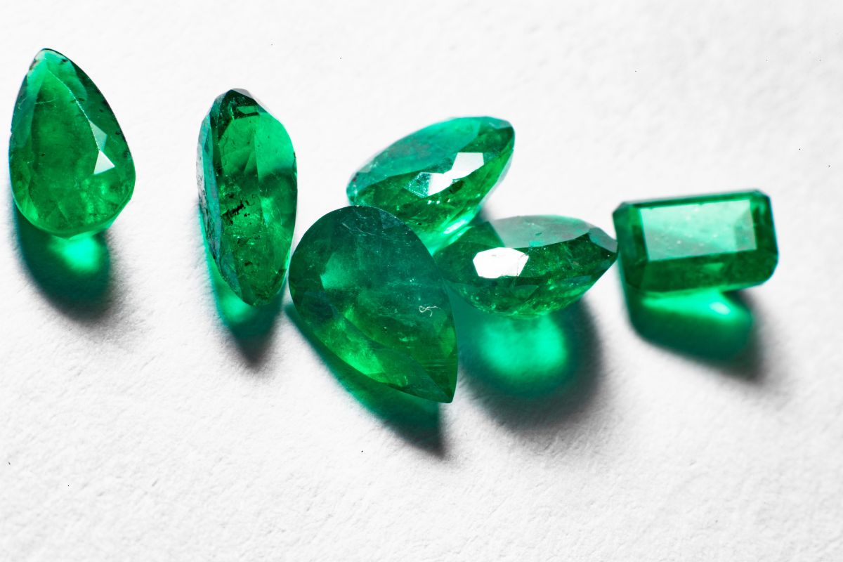 collection of emerald gems