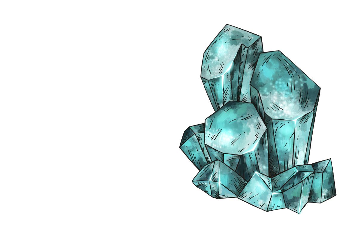 green crystal represenring raw form of emerald and other may birthstones