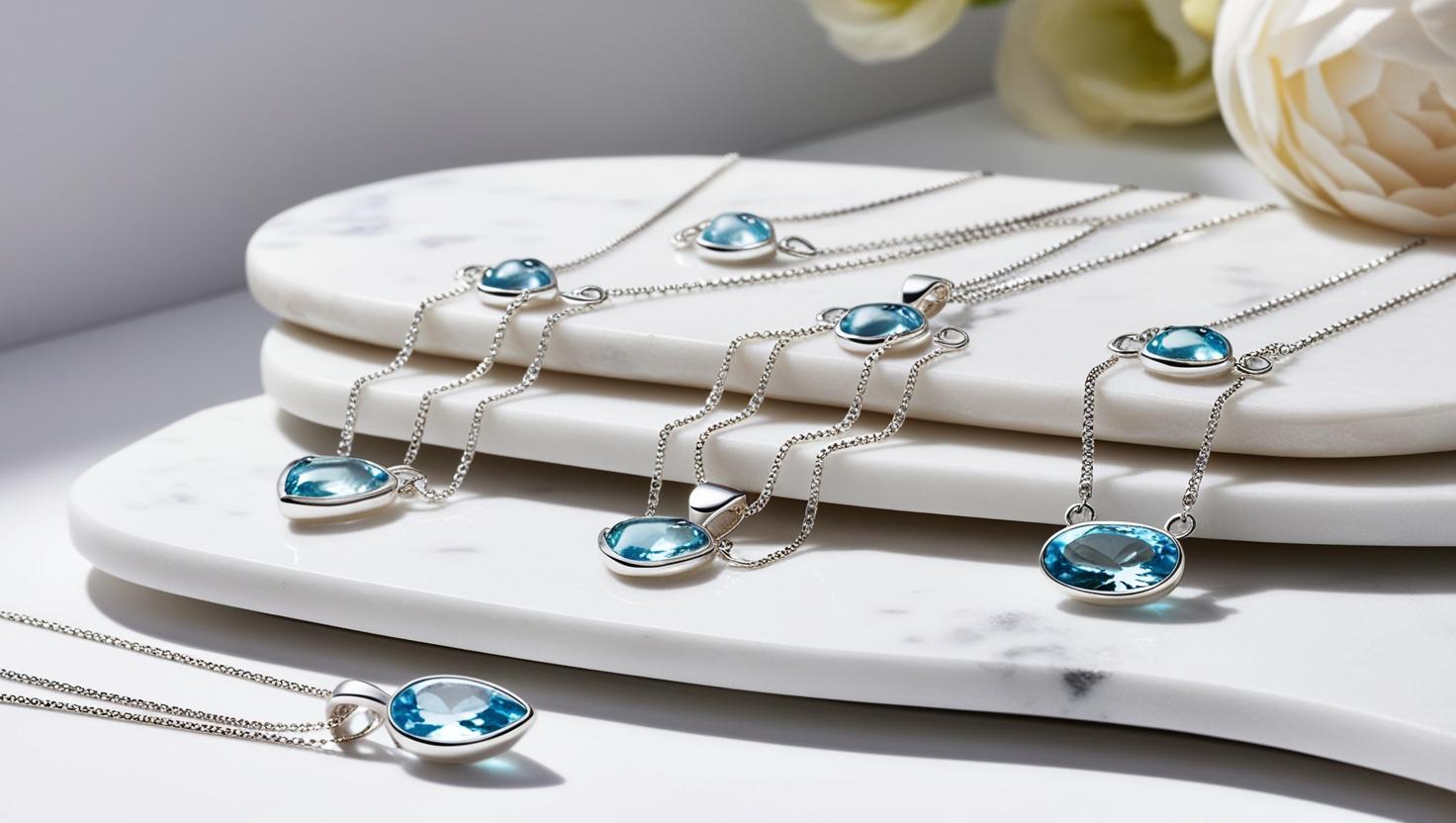 aquamarine necklaces
