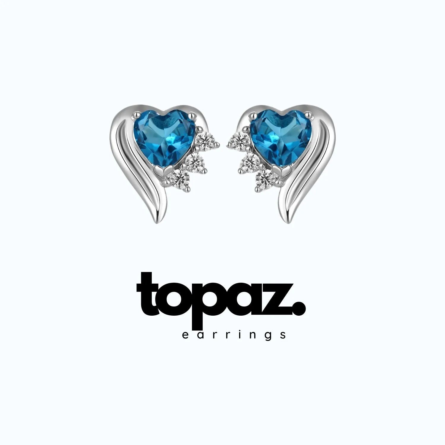 Elegant blue topaz stud earrings in Australia