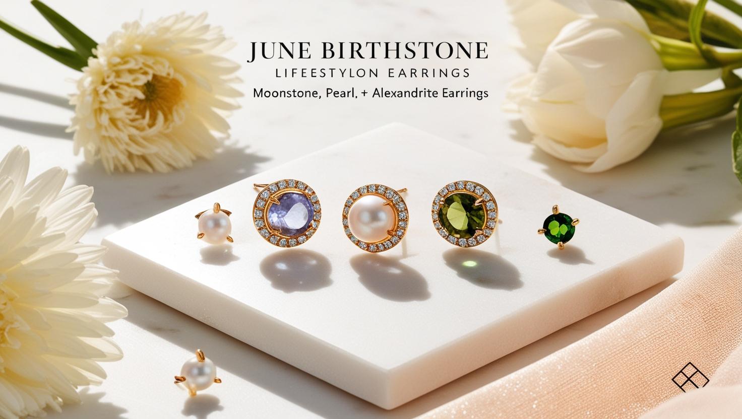 image representing june birthstone earrings