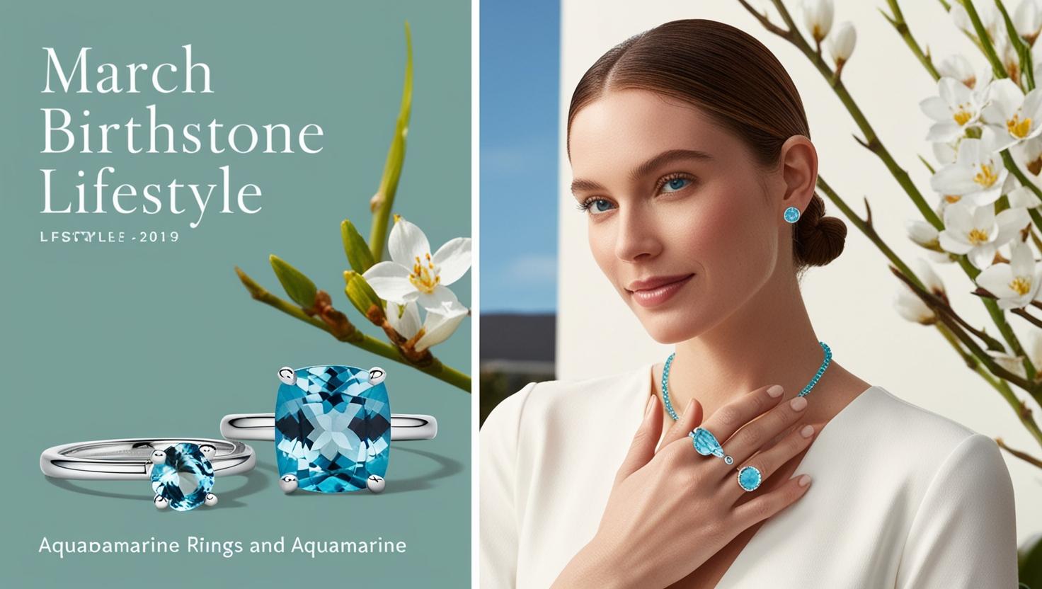 march birthstone rings