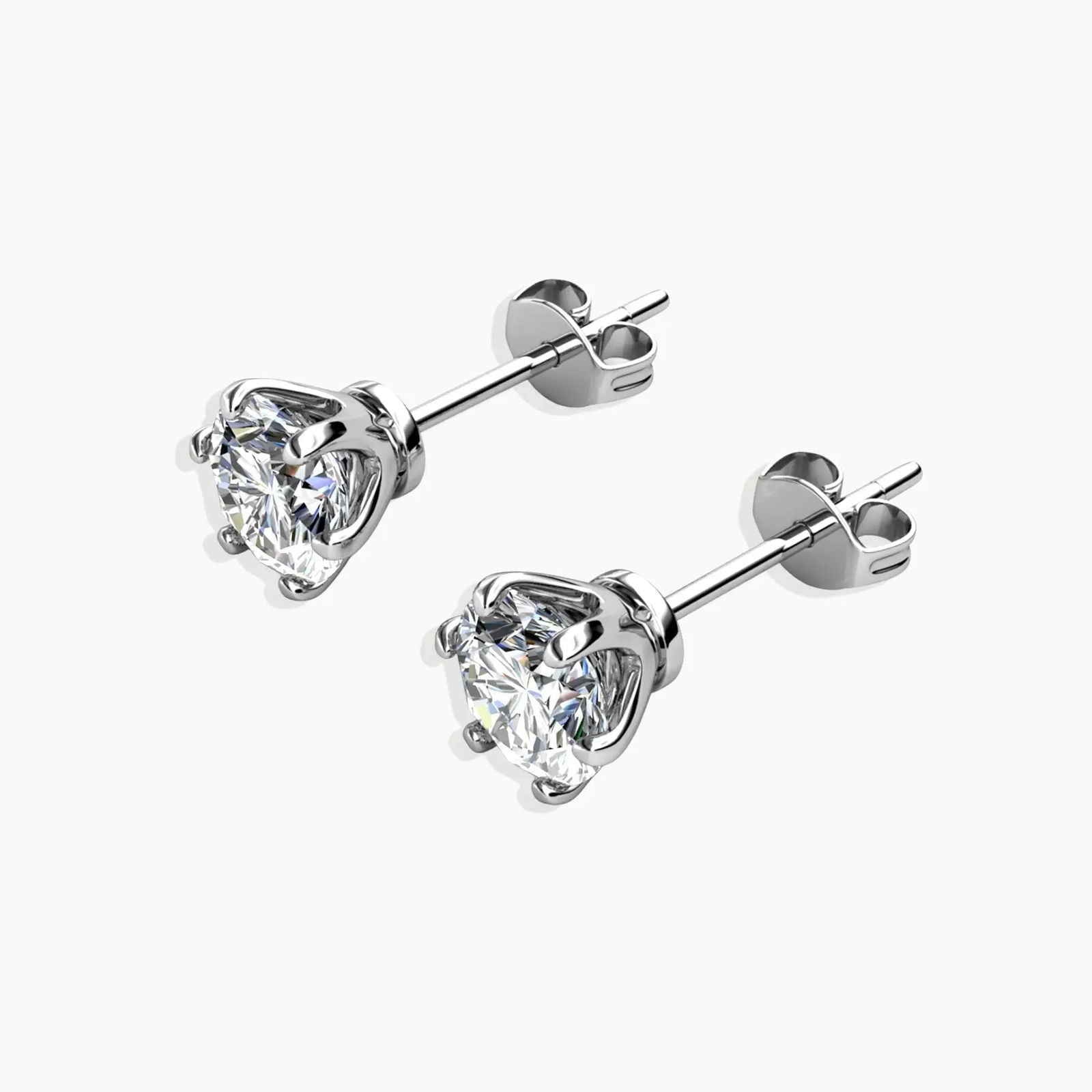 0.5 Ct Moissanite Solitaire Earrings - Sterling Silver - Irosk Australia - Irosk Australia