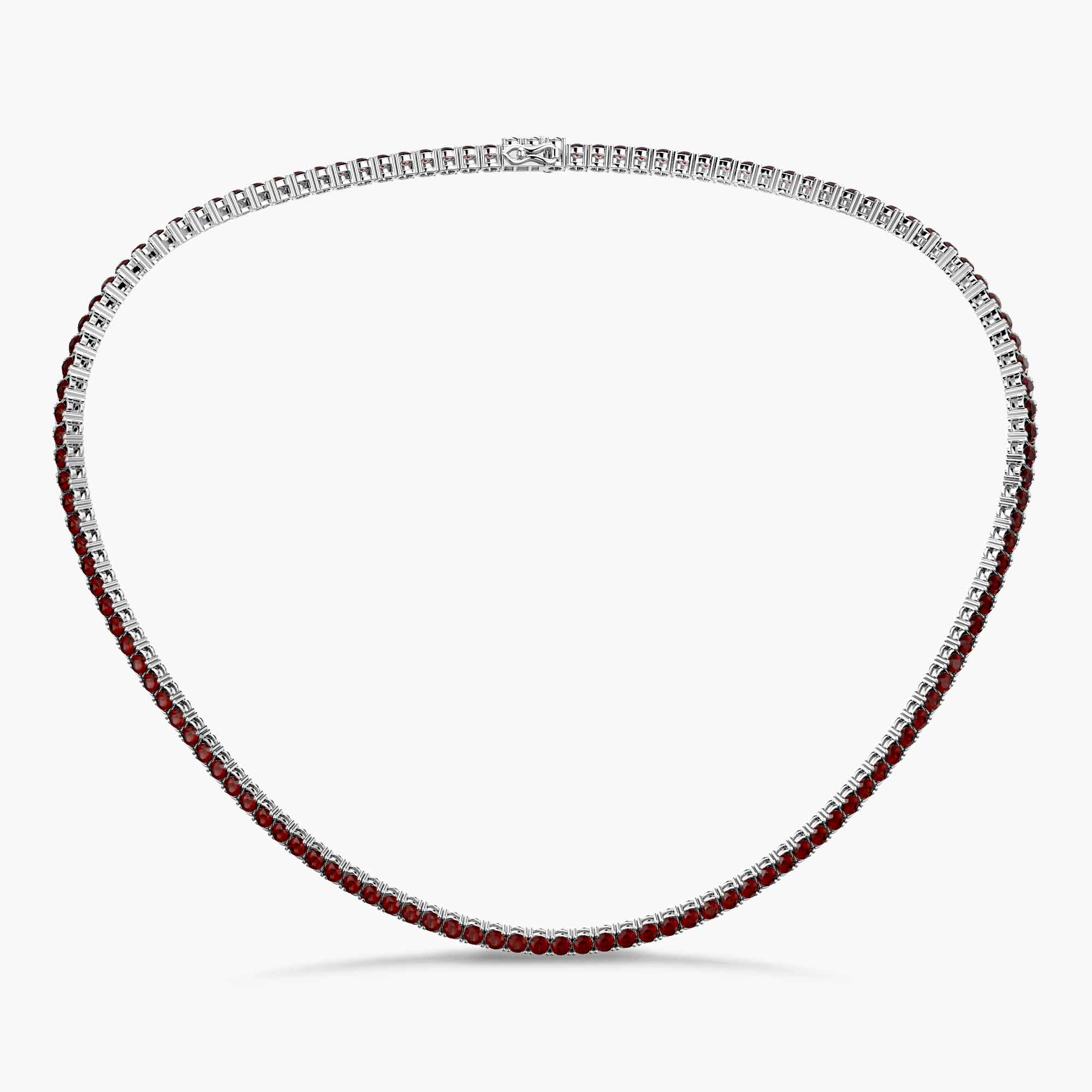garnet tennis necklace