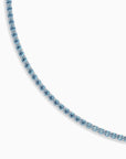 Sky Blue Topaz Tennis Necklace in Sterling Silver – Irosk ®