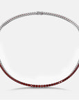 Garnet Tennis Necklace in Sterling Silver – January Birthstone | Irosk ®