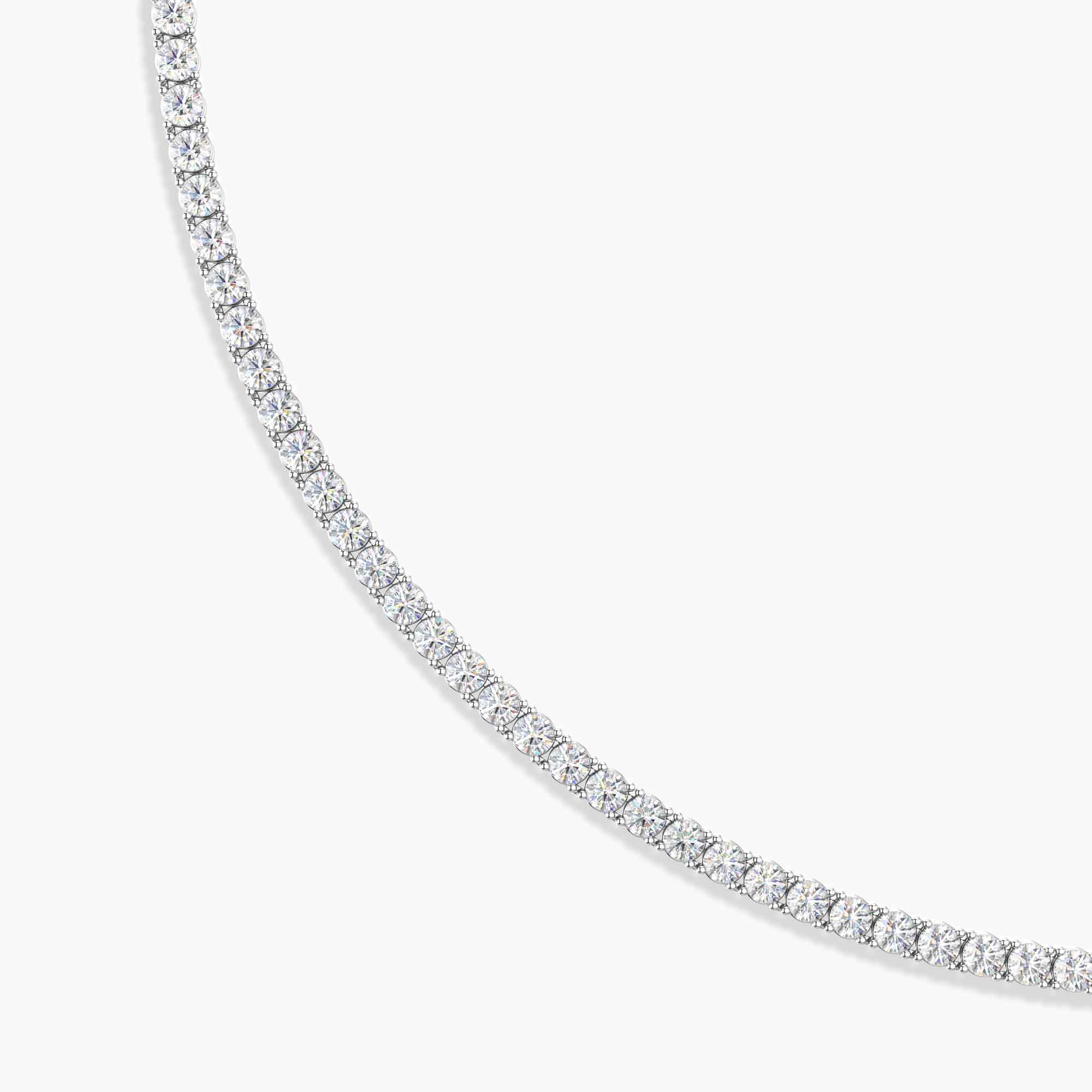 Moissanite Tennis Necklace in Sterling Silver | Irosk
