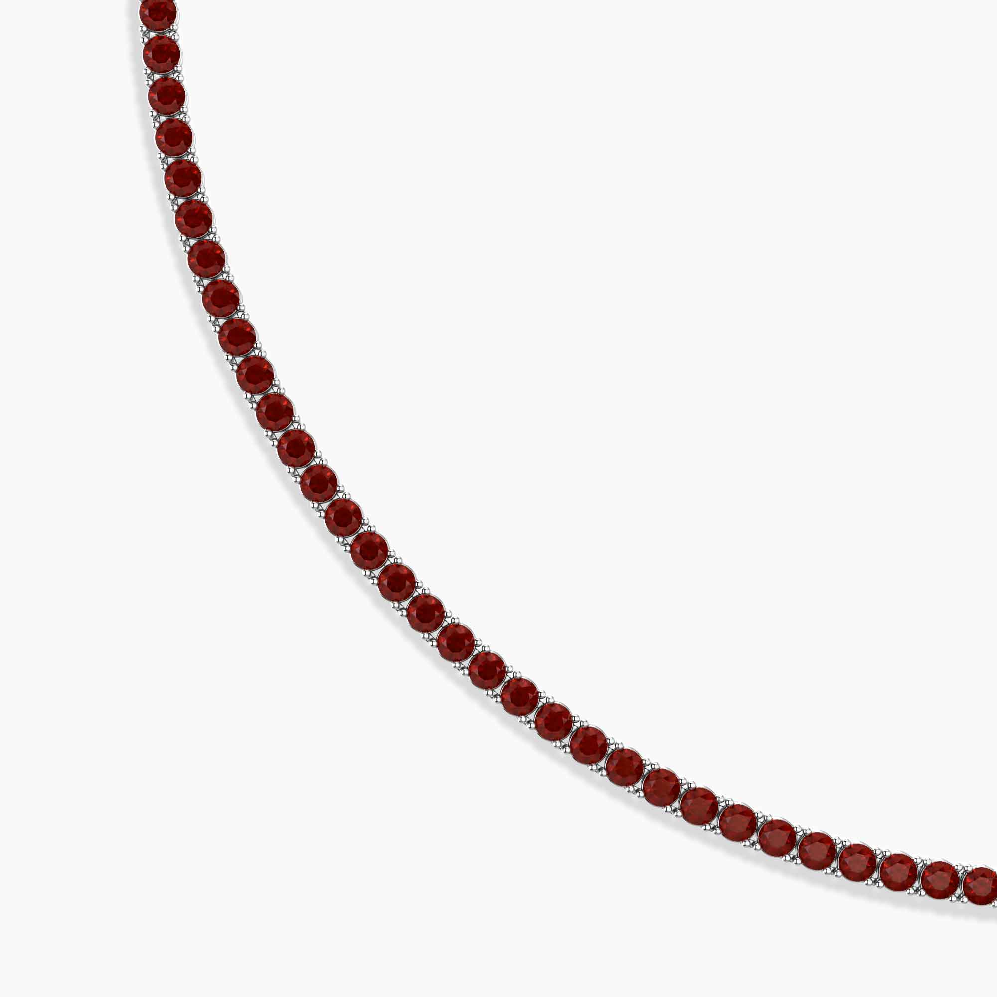 Garnet Tennis Necklace in Sterling Silver – January Birthstone | Irosk ®