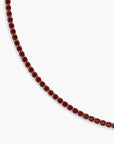 Garnet Tennis Necklace in Sterling Silver – January Birthstone | Irosk ®