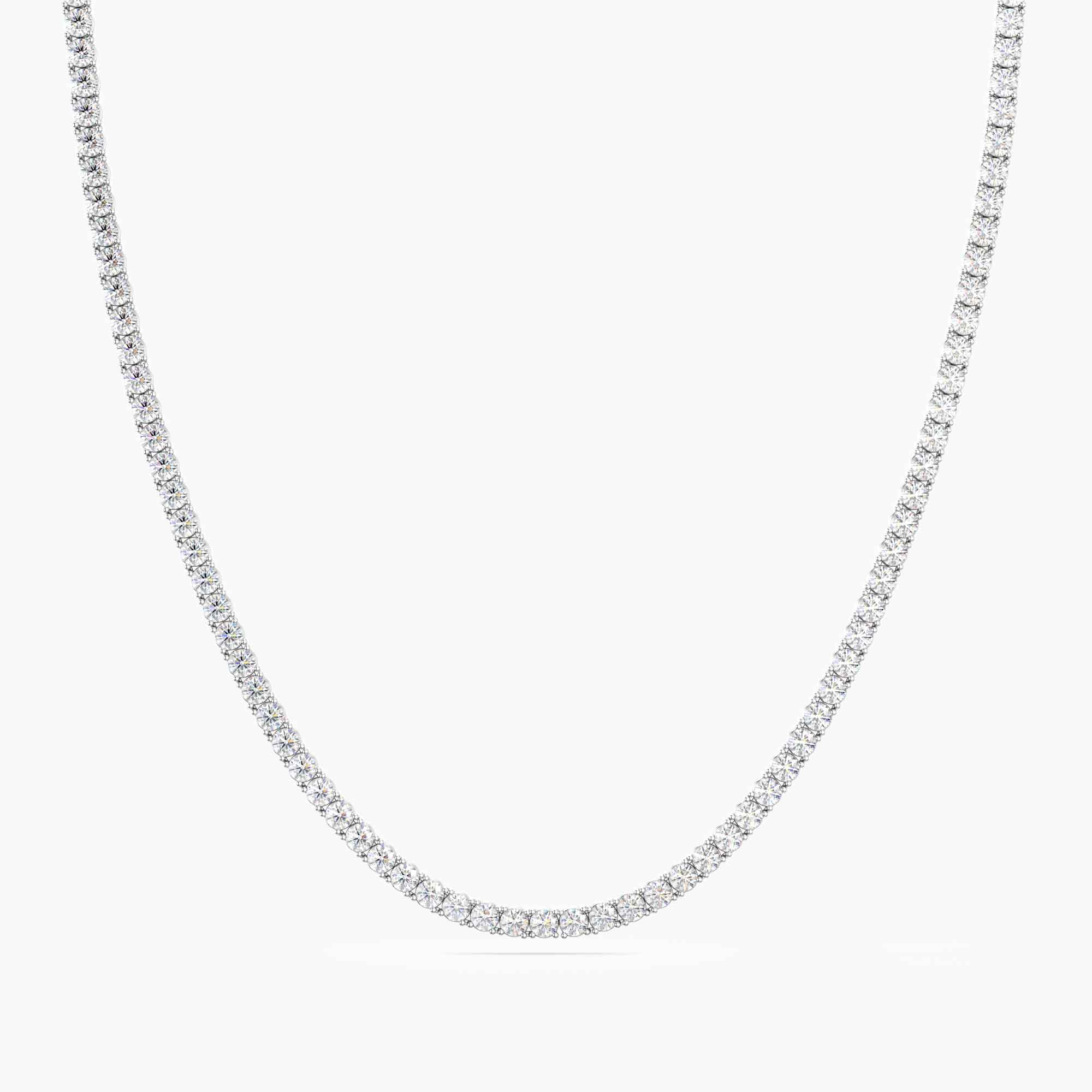 Moissanite Tennis Necklace in Sterling Silver | Irosk