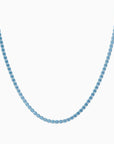Sky Blue Topaz Tennis Necklace in Sterling Silver – Irosk ®
