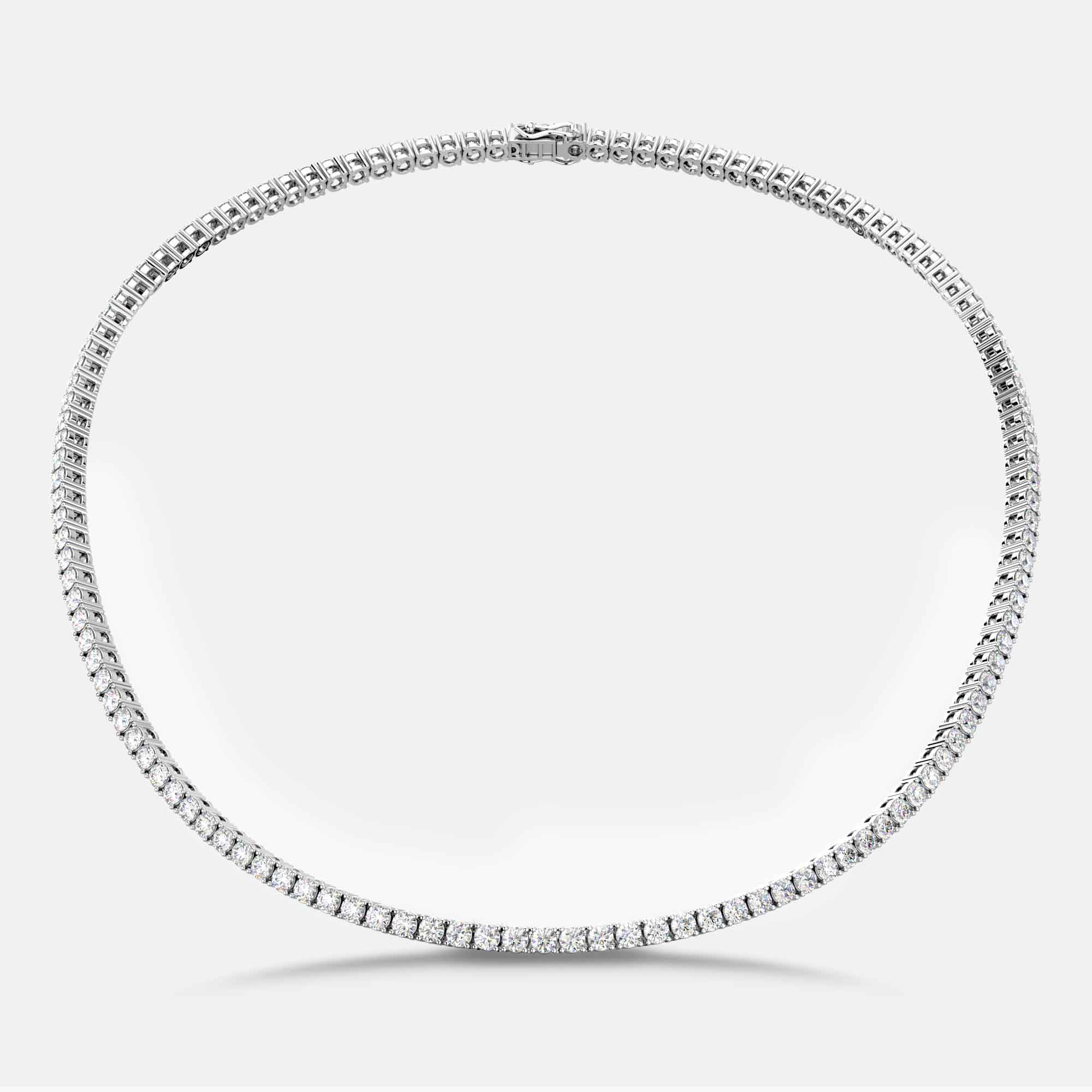 Moissanite Tennis Necklace in Sterling Silver | Irosk