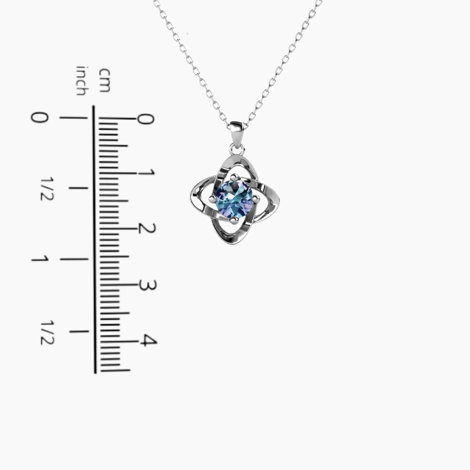 Alexandrite bond pendant necklace size reference chart – 2.3 cm by 1.5 cm