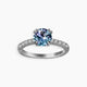 Alexandrite Solitaire Ring in Silver – Pavé Band | Irosk