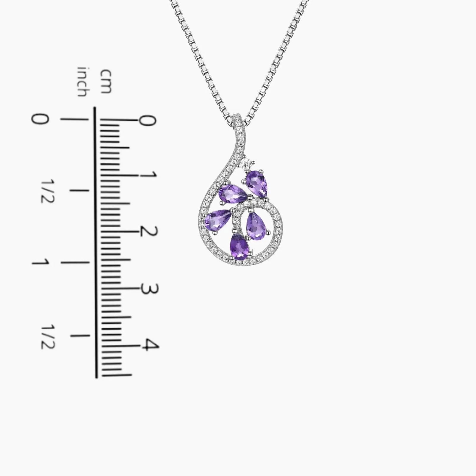Amethyst Dewdrop Penant in Sterling Silver - Irosk Australia