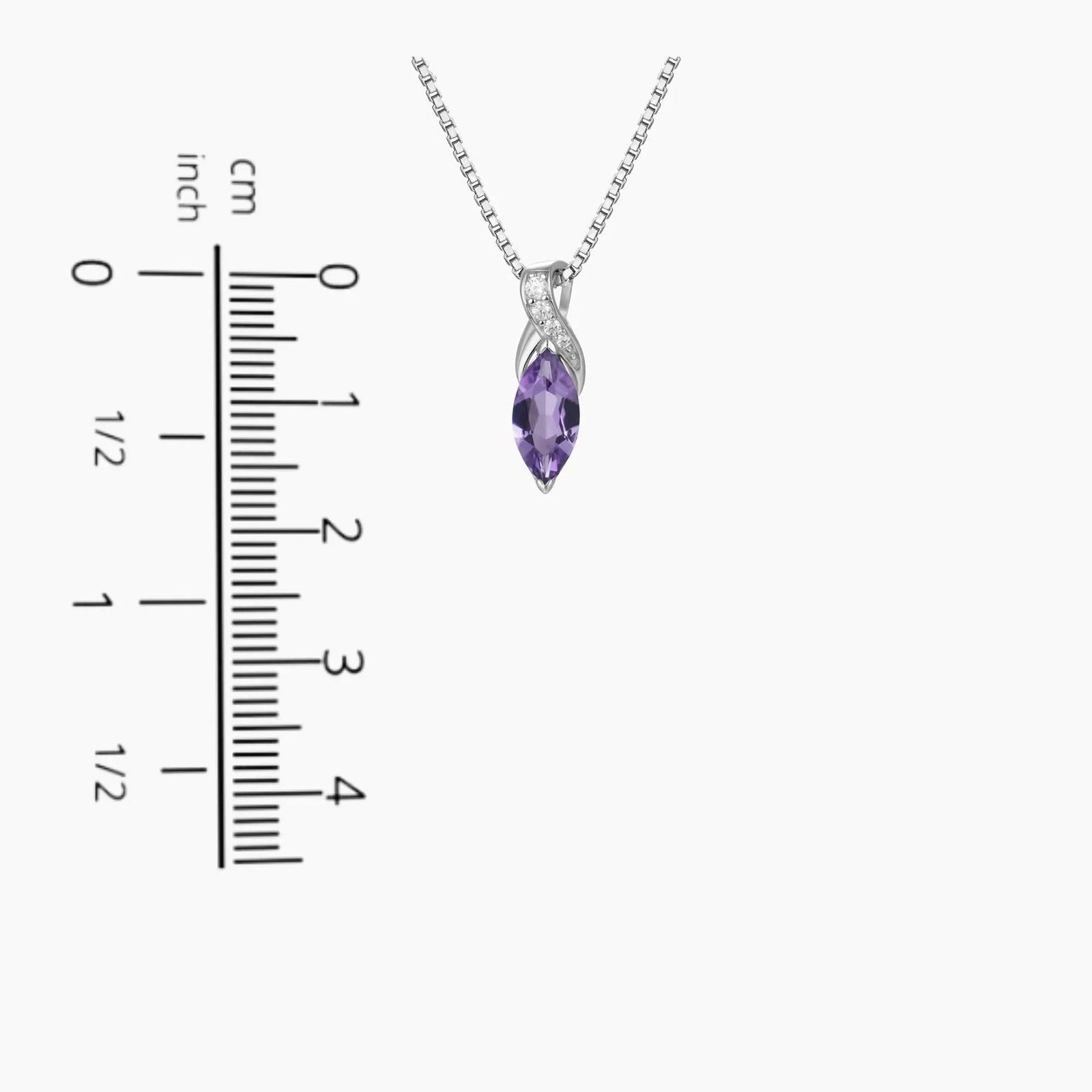 Amethyst Infinity Pendant Necklace in Silver | - Irosk Australia