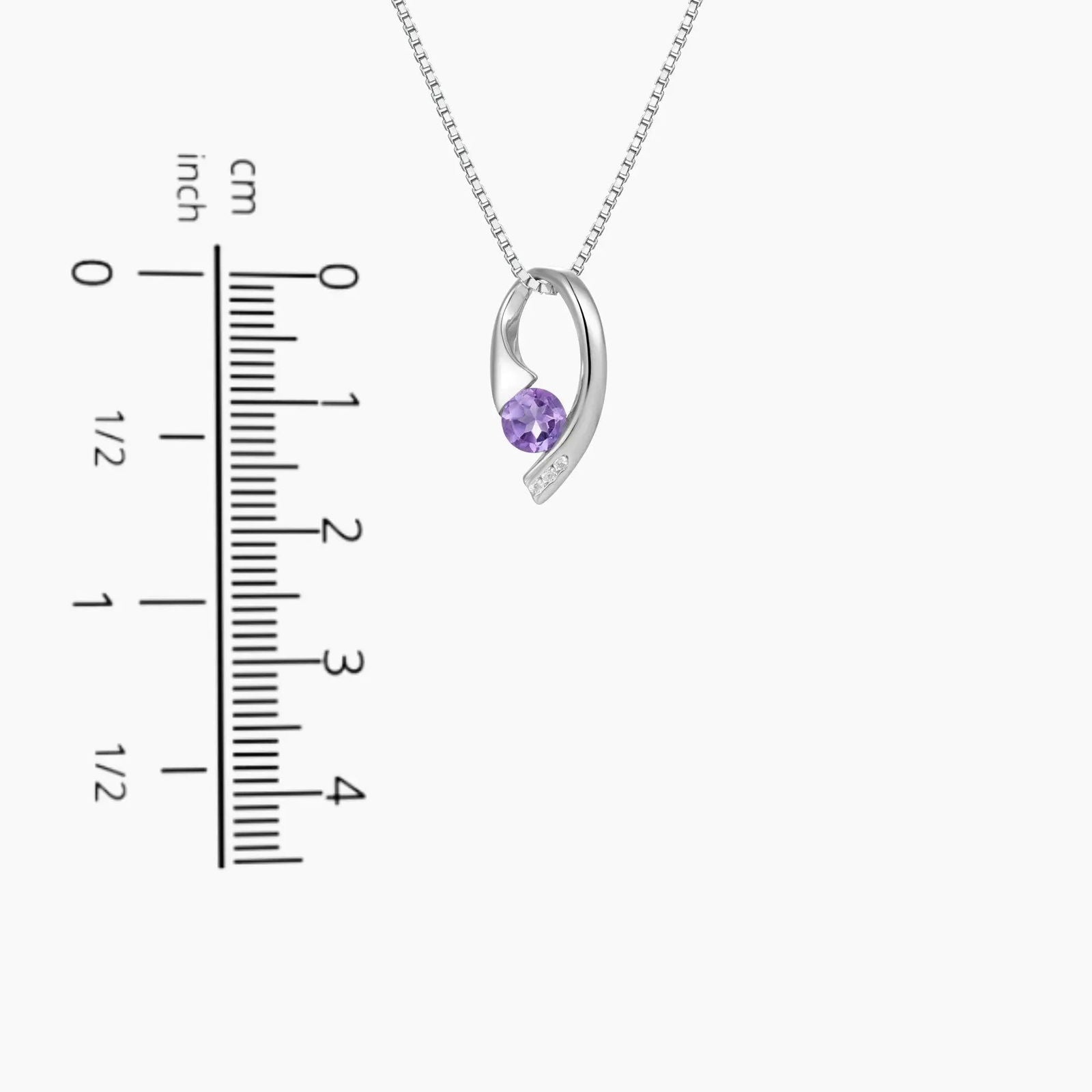 Amethyst Rio Pendant Necklace in Sterling Silver - Irosk Australia