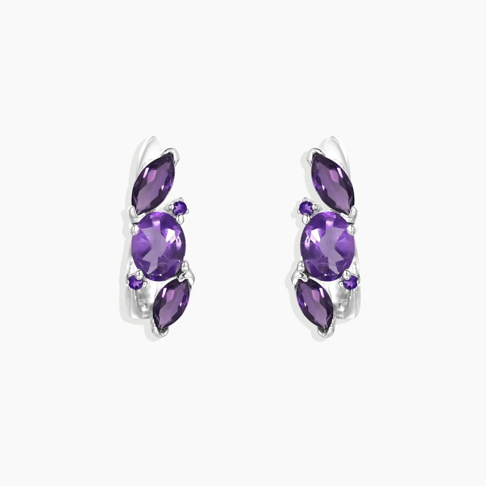 Amethyst Venus Earrings in Sterling Silver - Irosk Australia