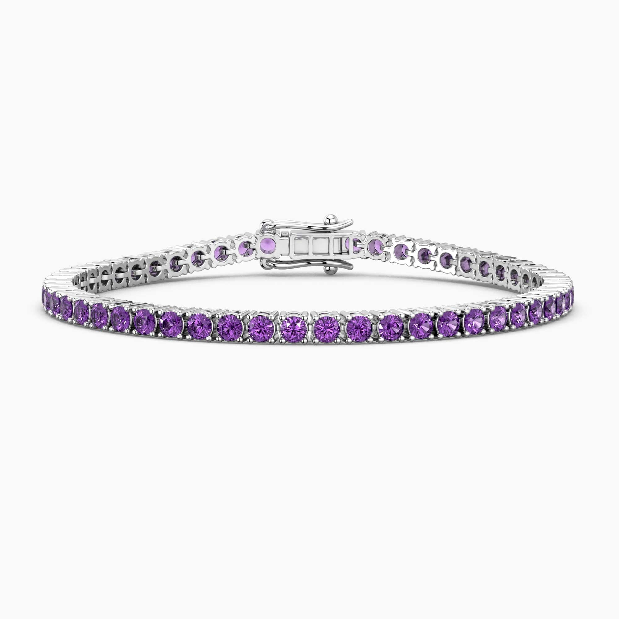 Amethyst Tennis Bracelet in Sterling Silver – February Birthstone | Irosk ®