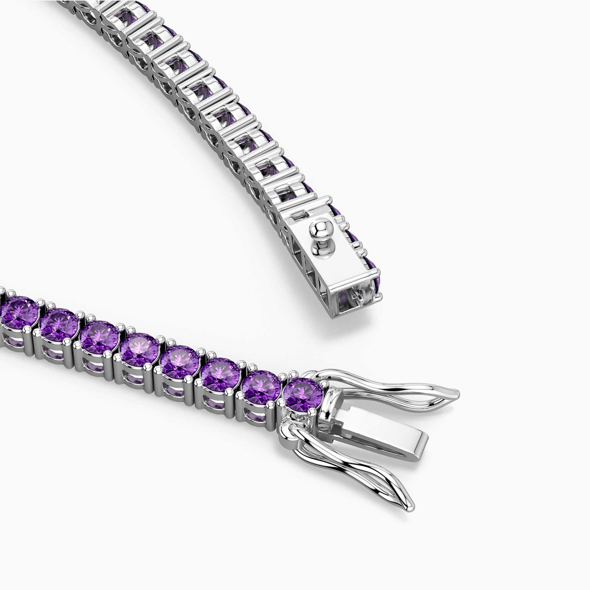Amethyst Tennis Bracelet in Sterling Silver – February Birthstone | Irosk ®