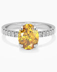 Citrine Oval Ring in Sterling Silver – November Birthstone Ring