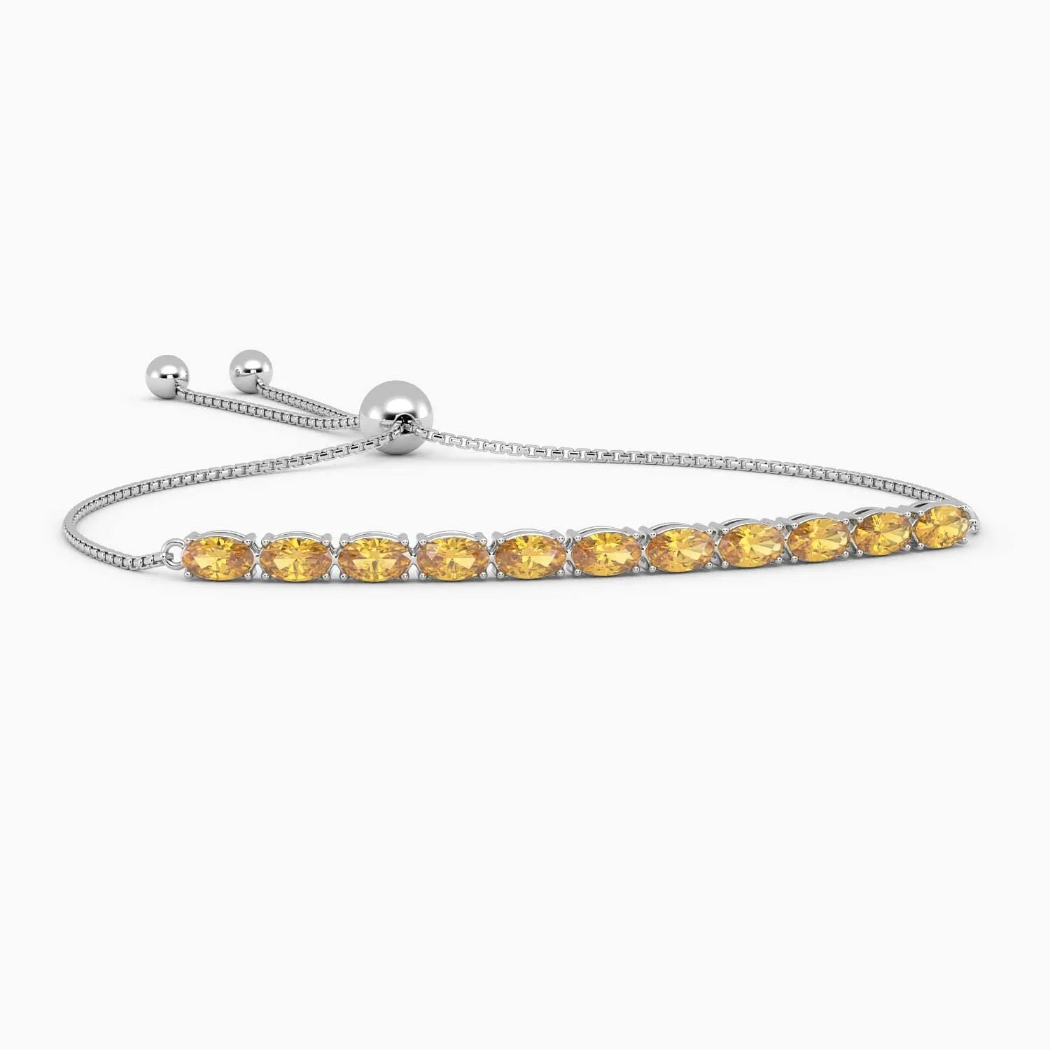 Citrine Tennis Bracelet in Sterling Silver – Citrine Bracelet Australia