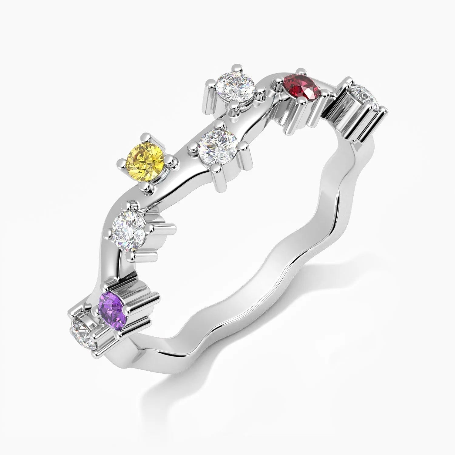 Galaxy Gleam Ring Rainbow Gemstones - Irosk Australia