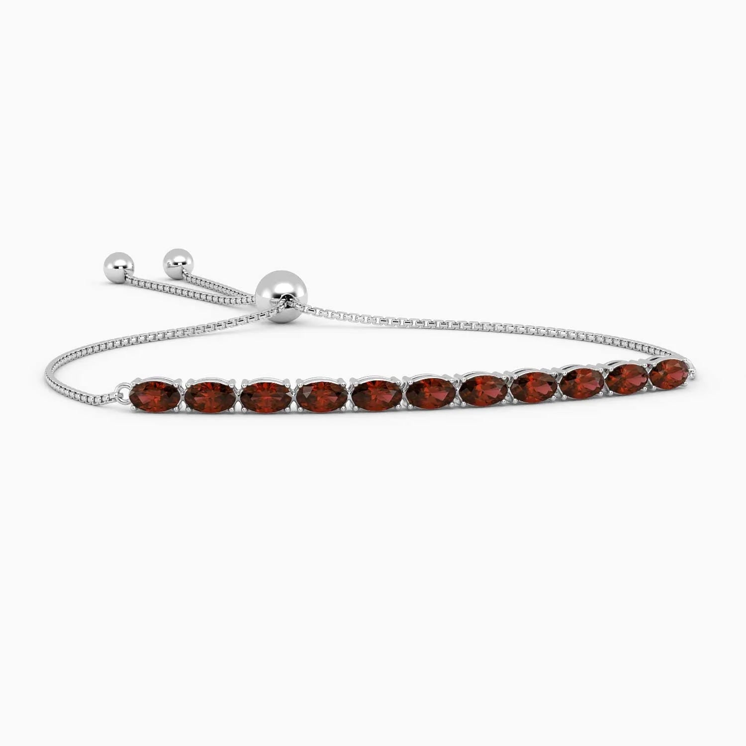 Garnet Tennis Bracelet crafted in 925 Sterling Silver | Irosk Australia ® - Irosk Australia