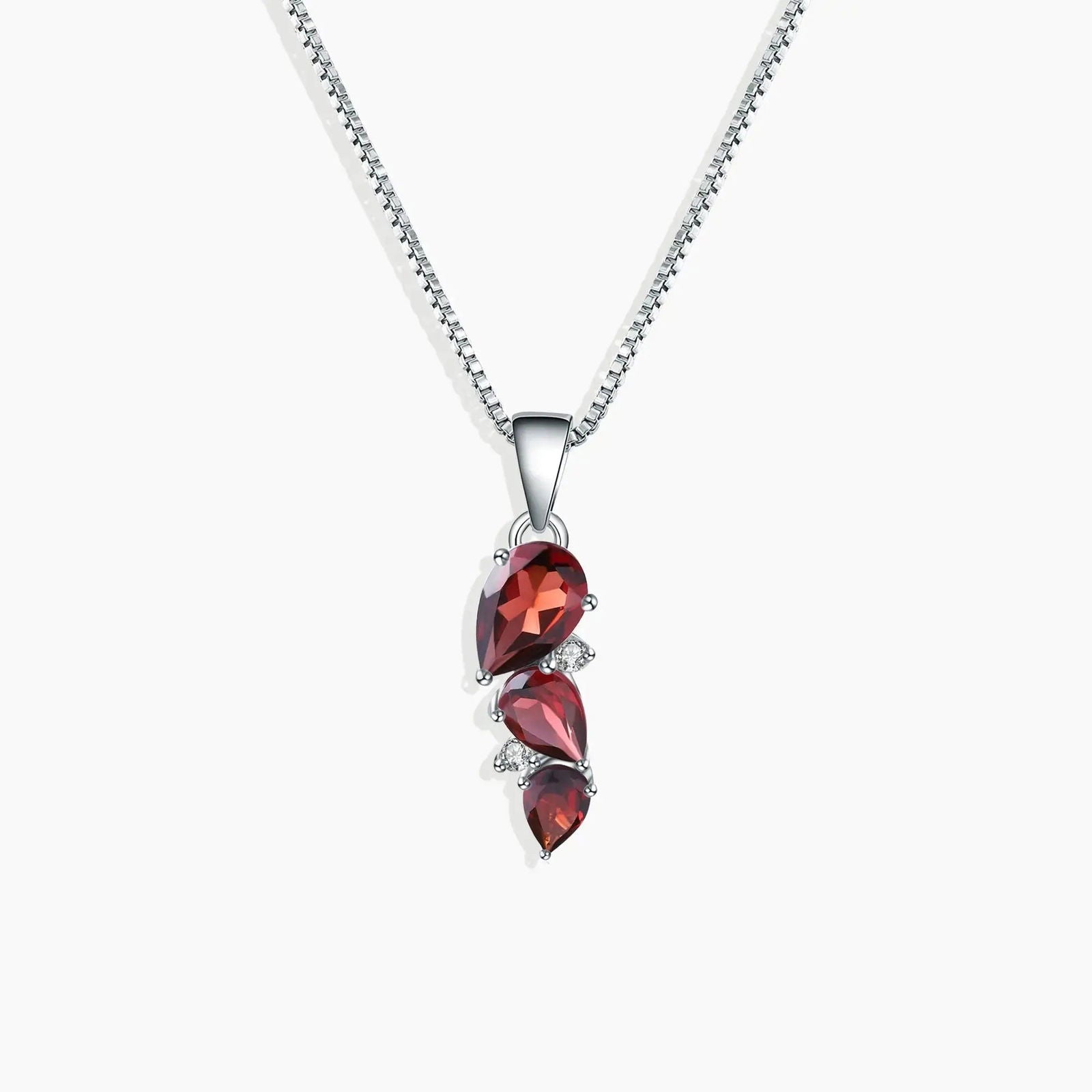 Garnet Venus Necklace in Sterling Silver - Irosk Australia