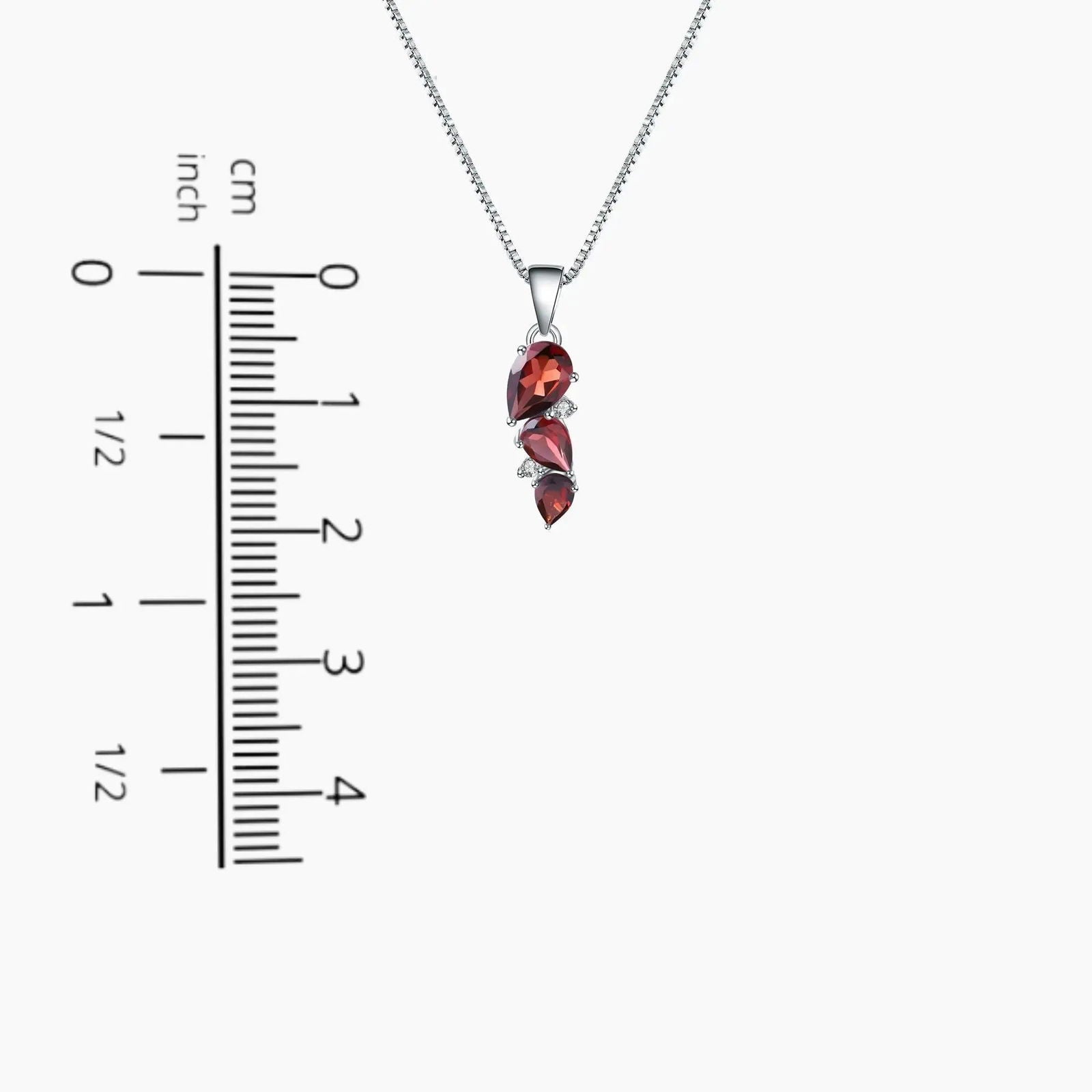 Garnet Venus Necklace in Sterling Silver - Irosk Australia