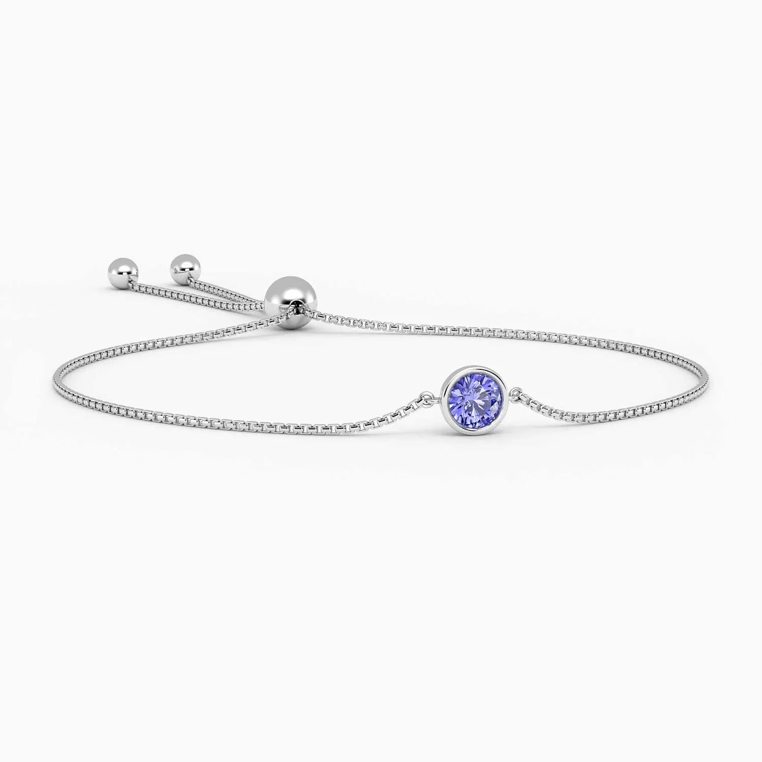 Irosk Bezel Set Round Tanzanite Bracelet - Irosk Australia