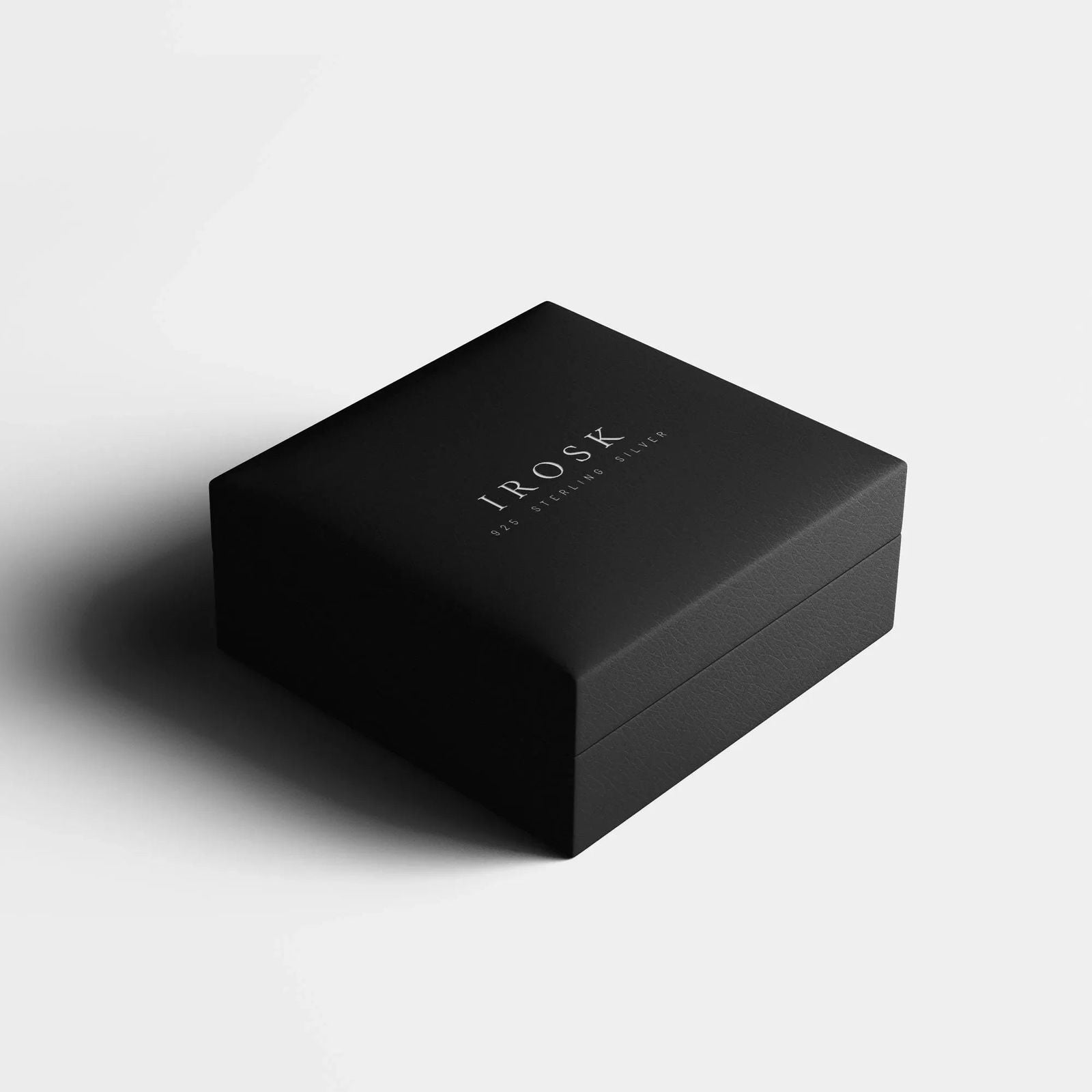 Elegant black gift box included with irosk silver jewellery
