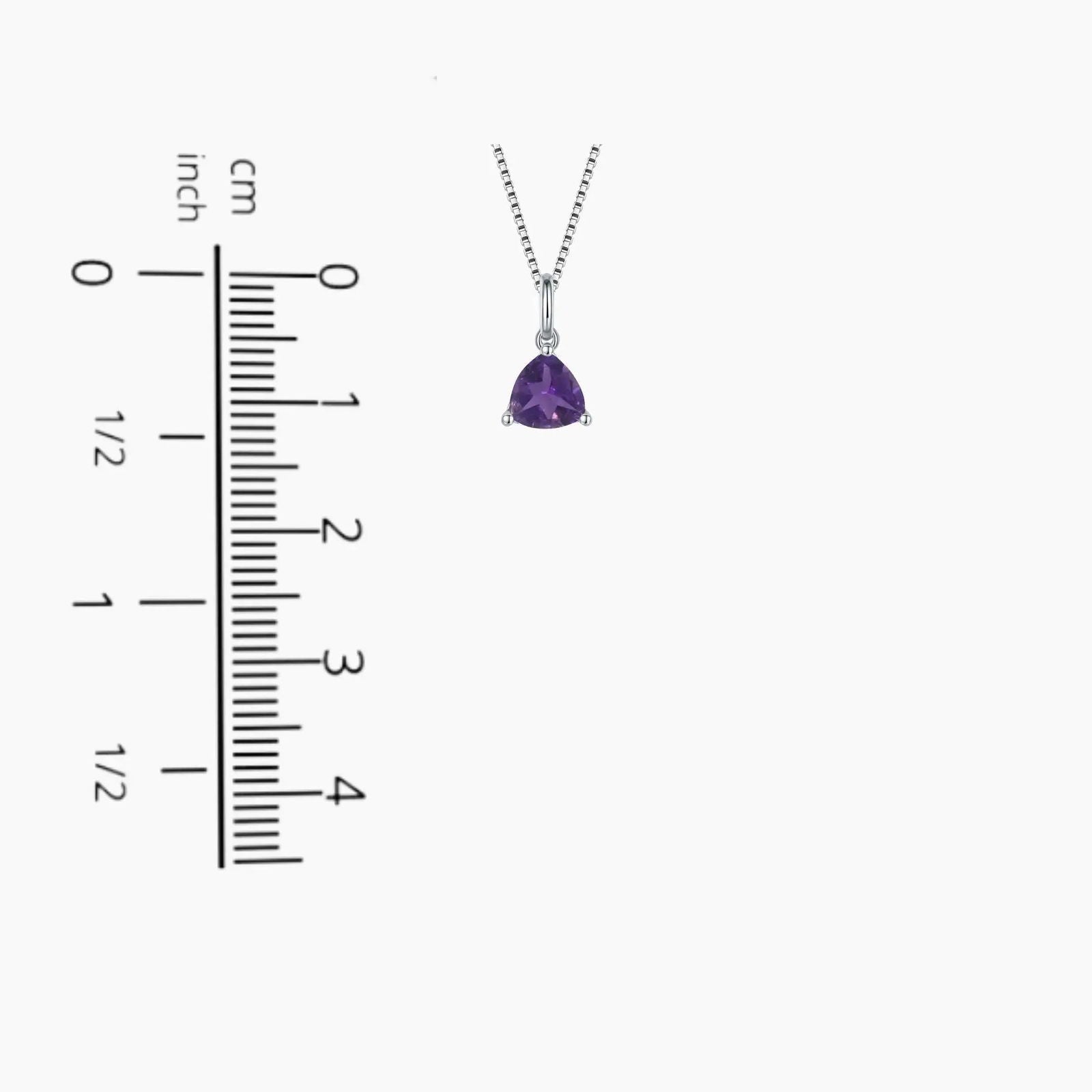 Irosk Trillion cut Pendant in Sterling Silver - Amethyst - Irosk Australia