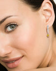 Mia Citrine Drop Earrings on model