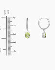 Size Comparison of Peridot Hoop Earrings – 2.6 cm Height, 0.8 cm Width