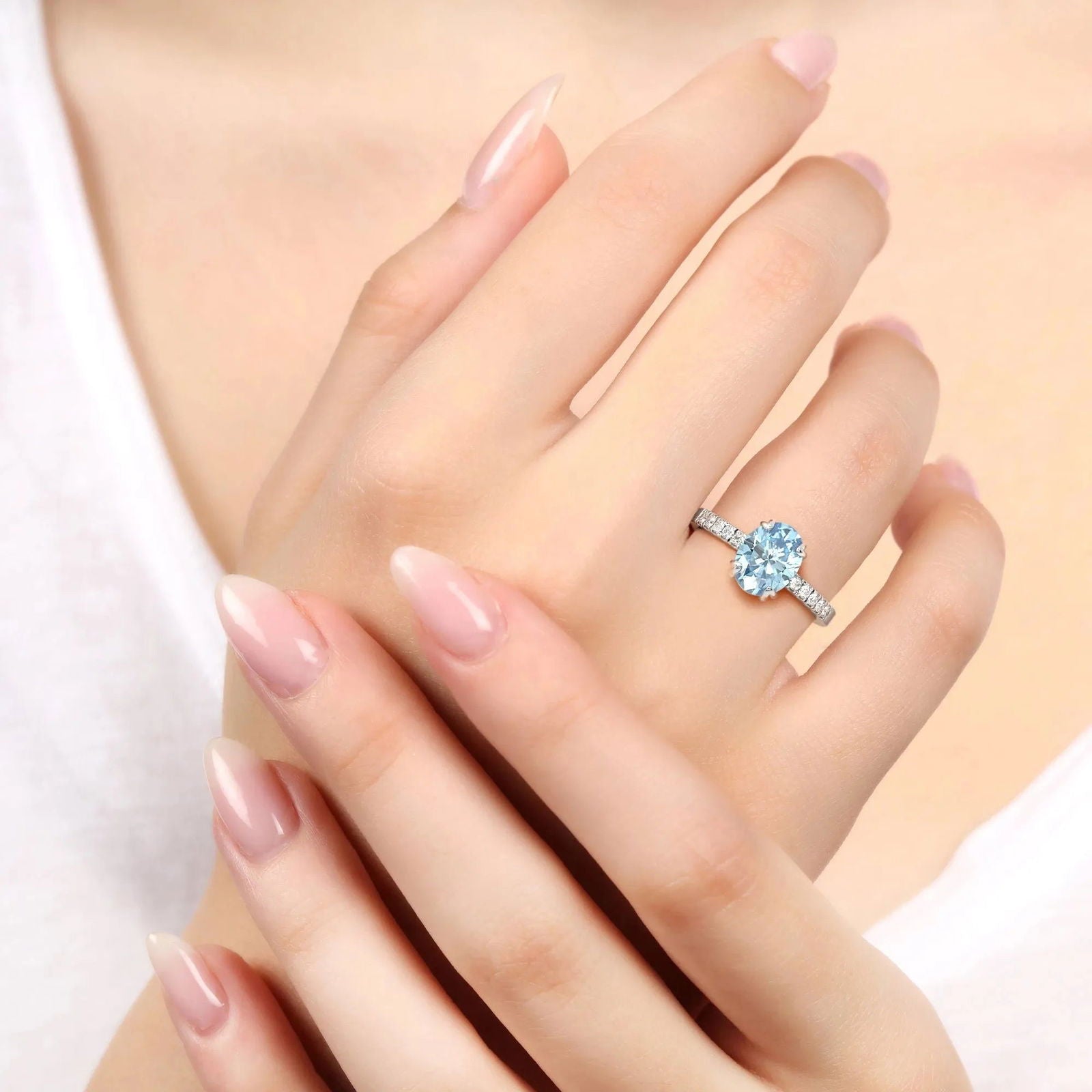 Oval Shape Topaz Ring - Irosk Australia