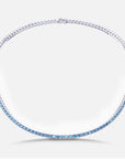 Sky Blue Topaz Tennis Necklace in Sterling Silver – Irosk ®
