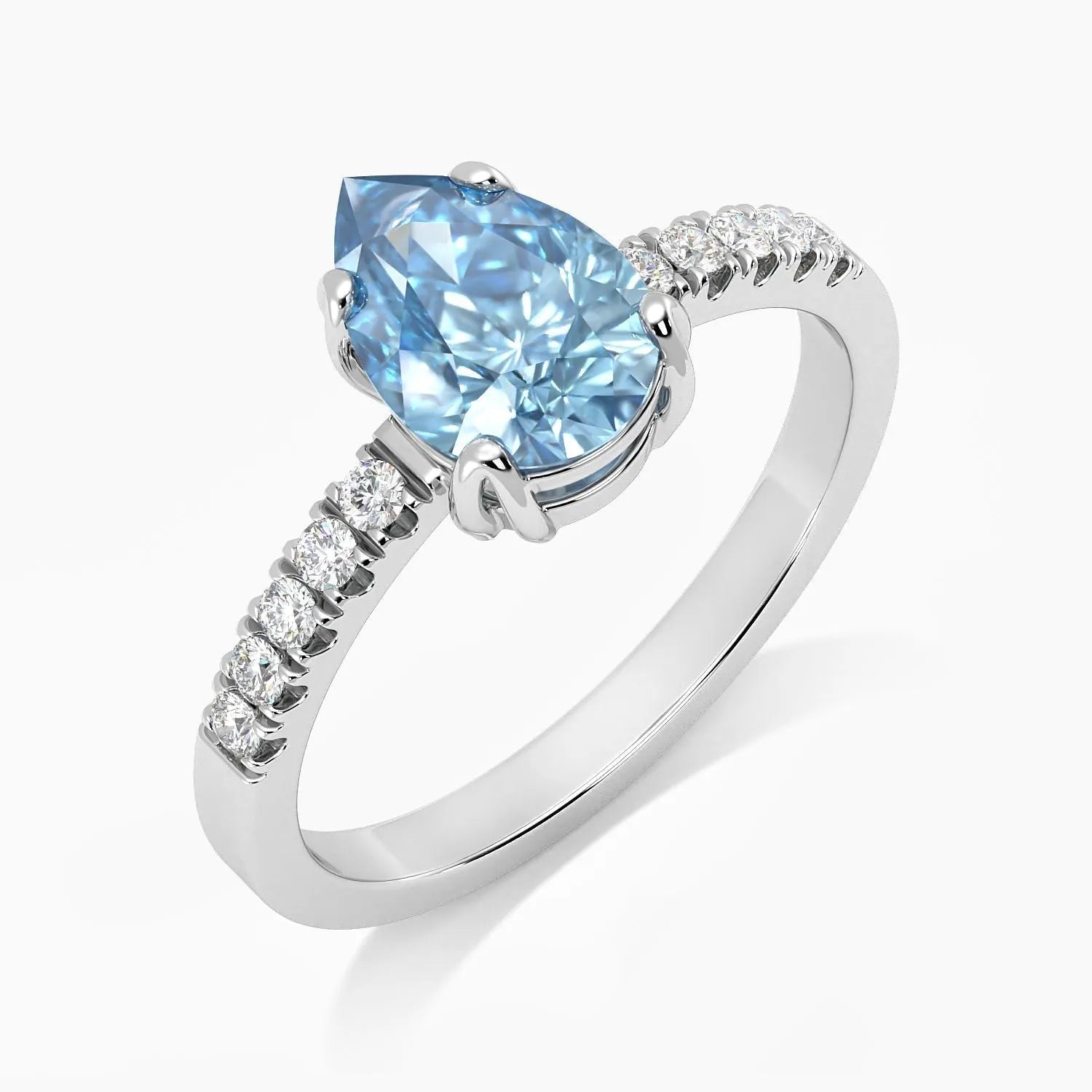 Pear Shape Topaz Ring in Silver - Irosk Australia ® - Irosk Australia