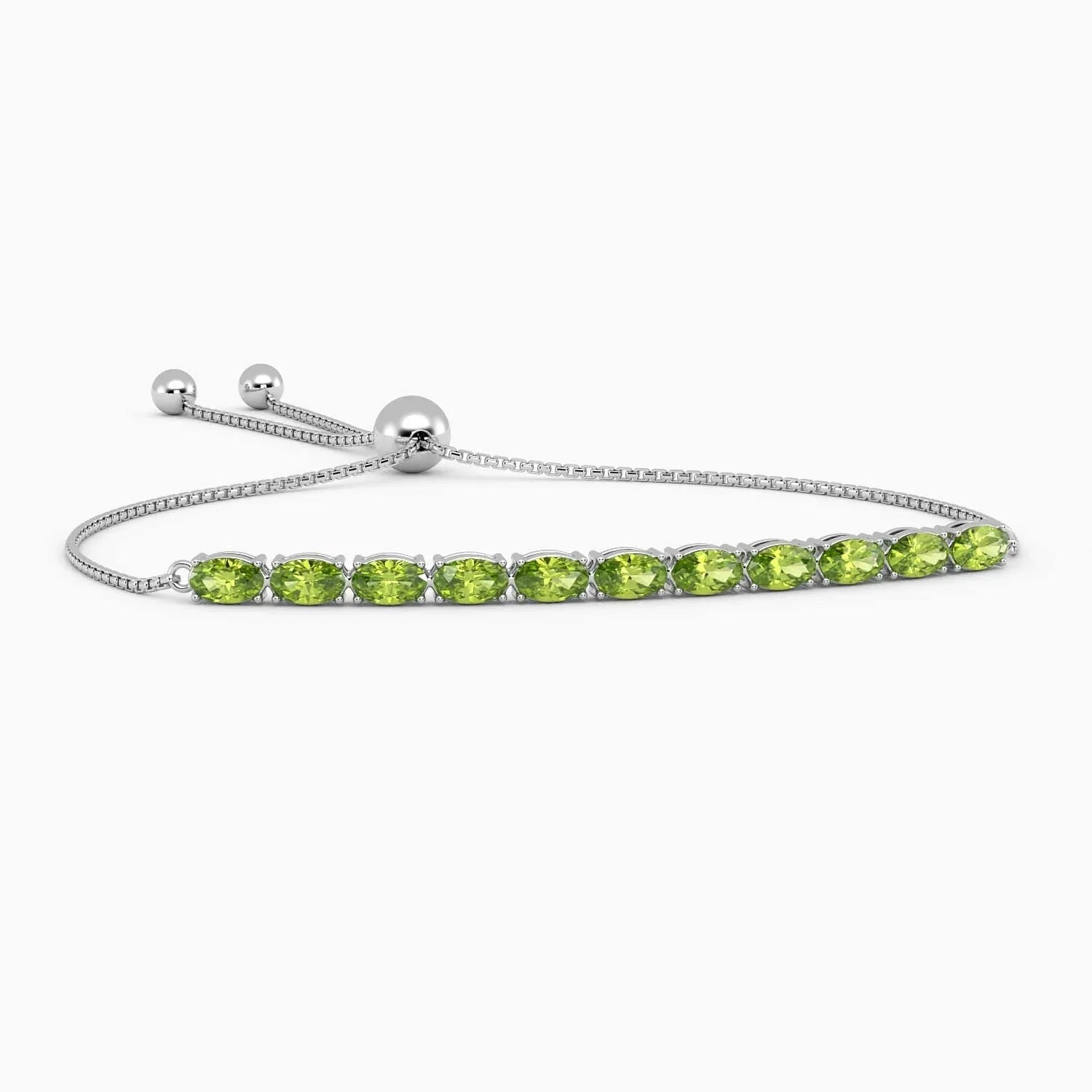 Peridot Tennis Bracelet crafted in 925 Sterling Silver | Irosk Australia ® - Irosk Australia