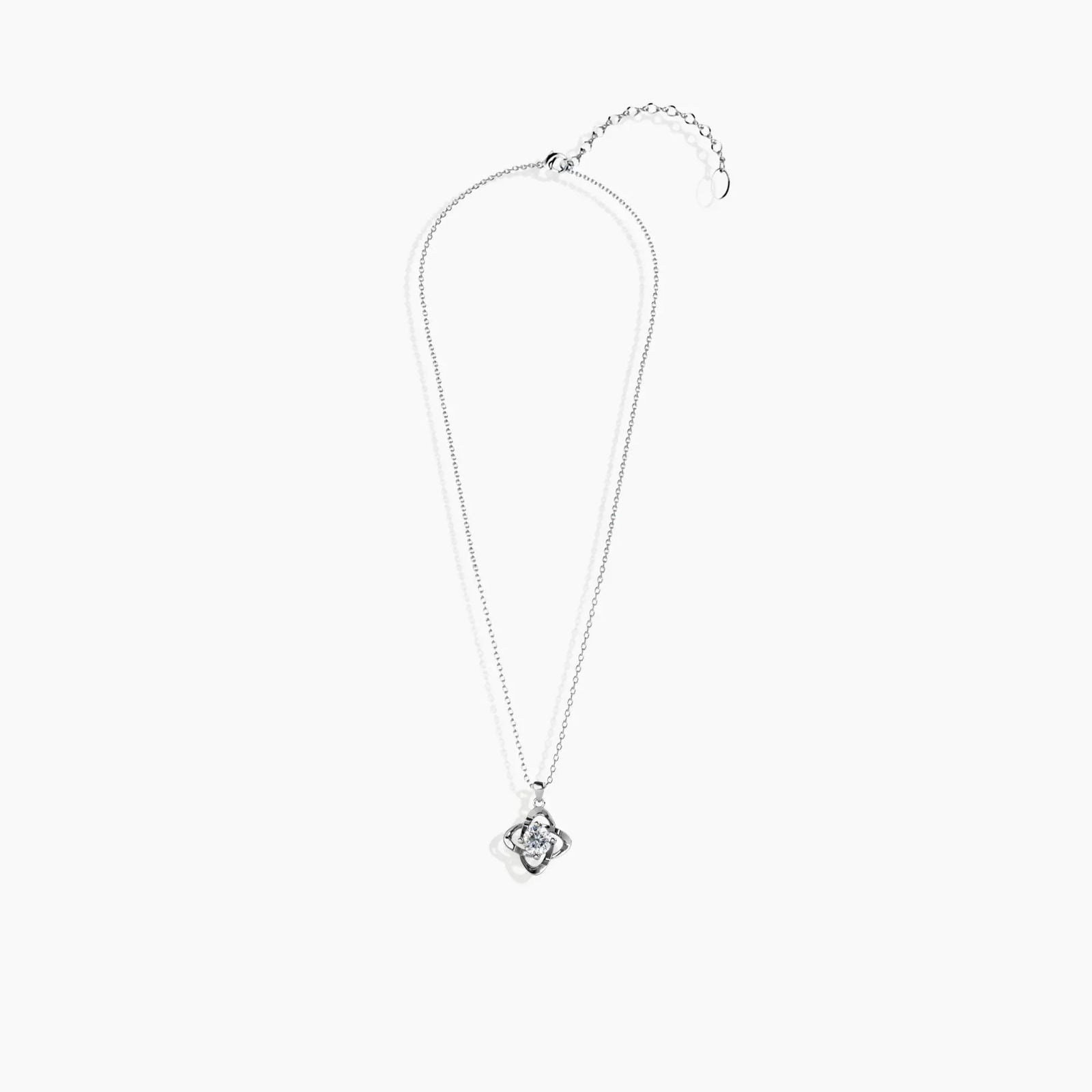 Trace chain for the Moissanite Bond Pendant Necklace, showing the 40 cm + 5 cm extender for adjustable length.”