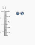 Round Shape Alexandrite Designer Stud Earrings in 925 Sterling Silver - Irosk Australia® - Irosk Australia
