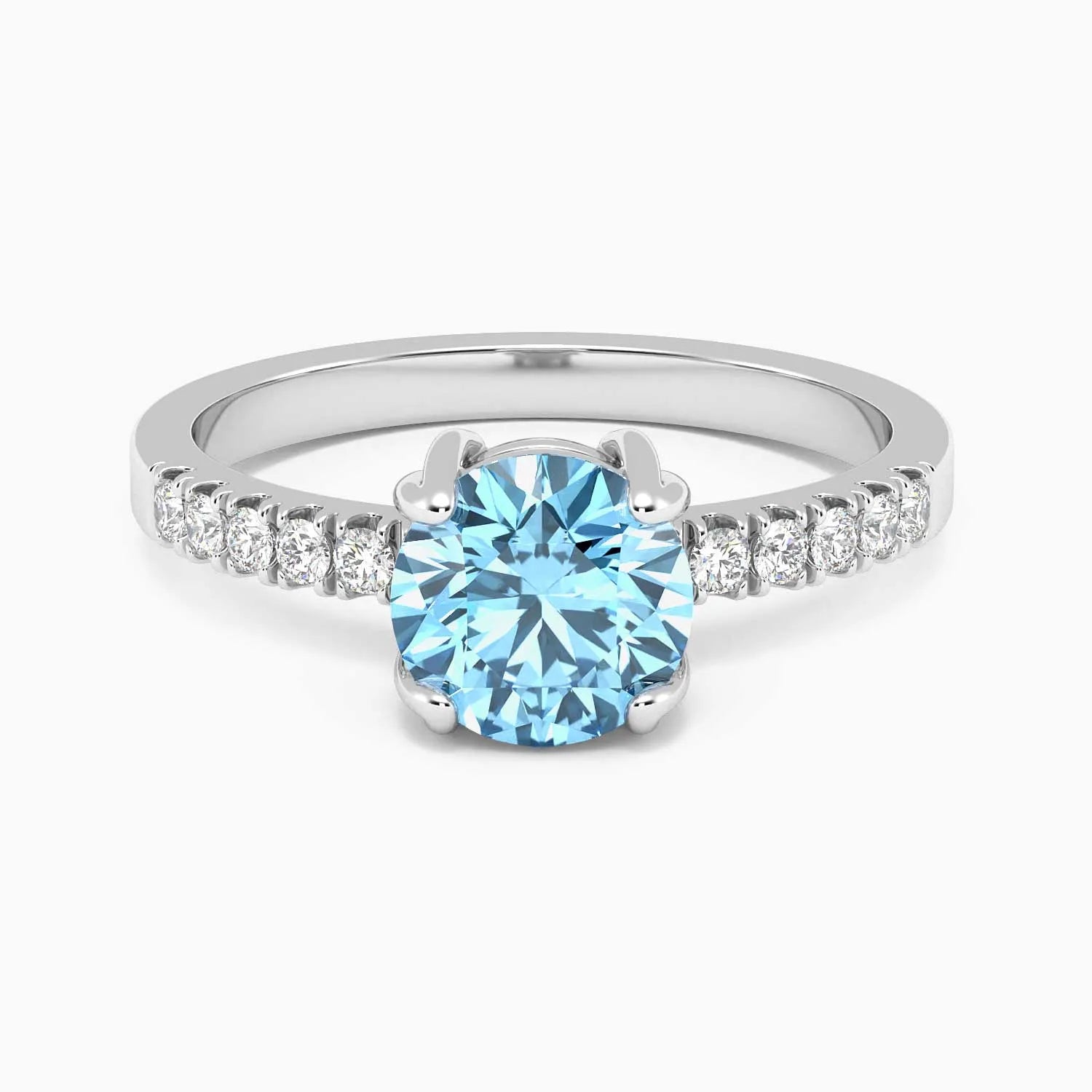 Round Shape Topaz Ring crafted in 925 Sterling Silver | Irosk Australia ® - Irosk Australia