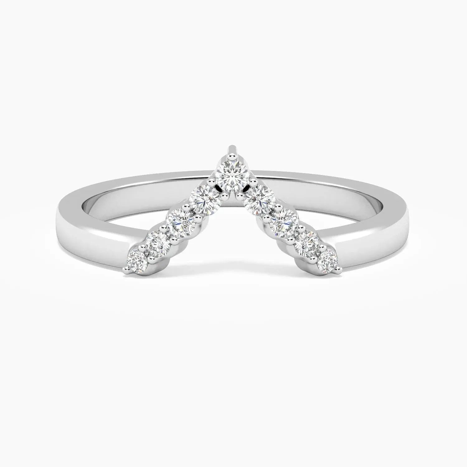 Silver - Pave V Shape Band Women's RIng - Irosk Australia - Irosk Australia