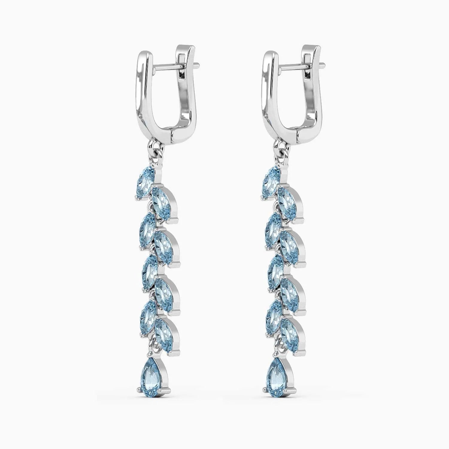 Topaz Drop Earrings in Sterling Silver | Irosk Australia ® - Irosk Australia