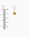 Trillion Cut Citrine Necklace in Silver - Irosk Australia ® - Irosk Australia