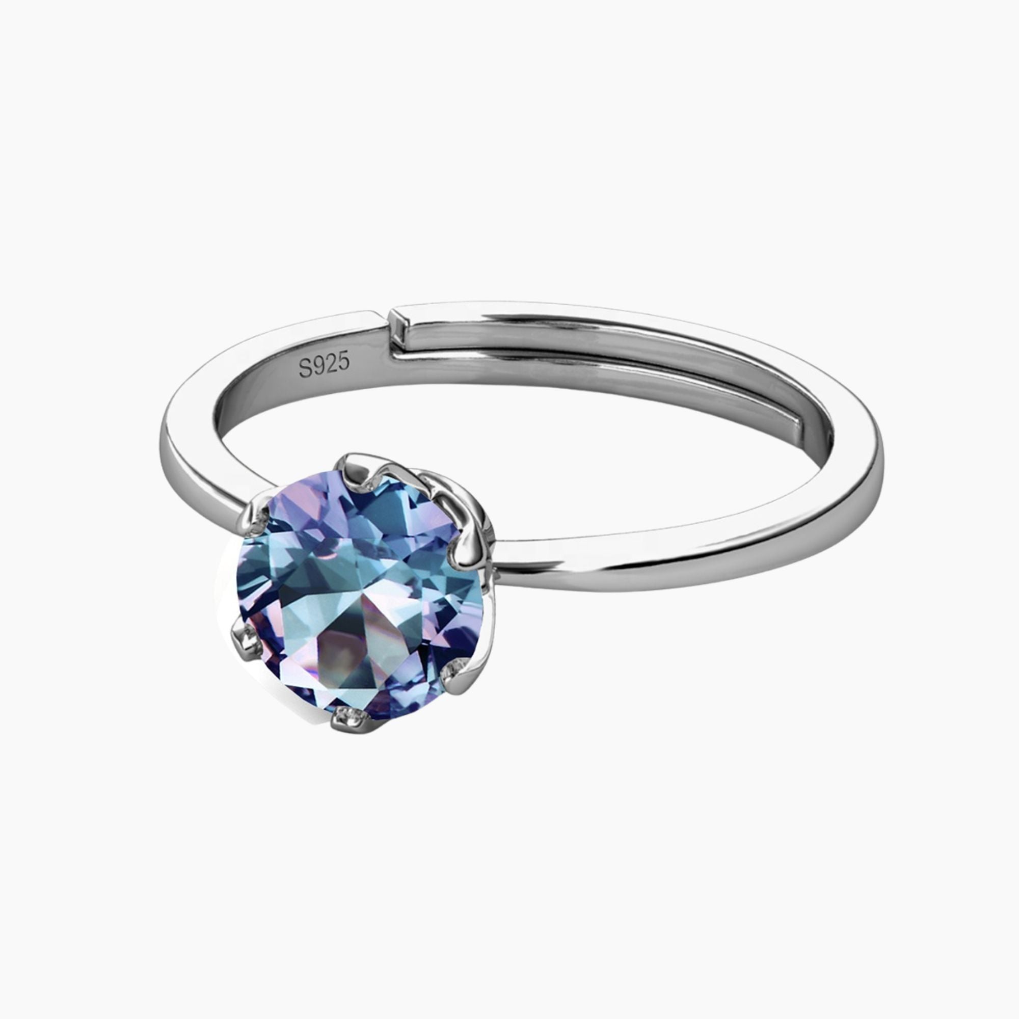 Alexandrite Solitaire Ring in Silver | Irosk