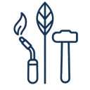 handcrafted silver logo