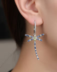Dragonfly Earrings with Peridot & Swiss Blue Topaz | Irosk ®