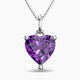 Heart Shaped Amethyst Necklace in Sterling Silver – February Birthstone | Irosk®