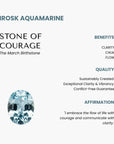 Aquamarine Oval Stud Earrings in 925 Sterling Silver | Irosk Australia